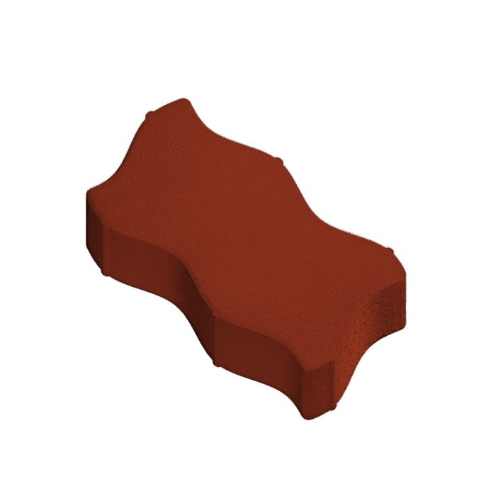 Фигурная тротуарная плитка Волна 8 Красный